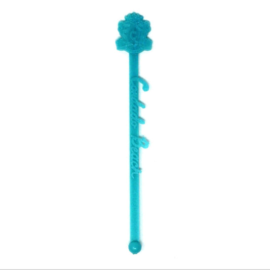 Cocktail Drink Stirrers - Swizzle Sticks / Spoons, Condado Beach Hotel, Puerto Rico, Turquoise, Vintage, 1960's