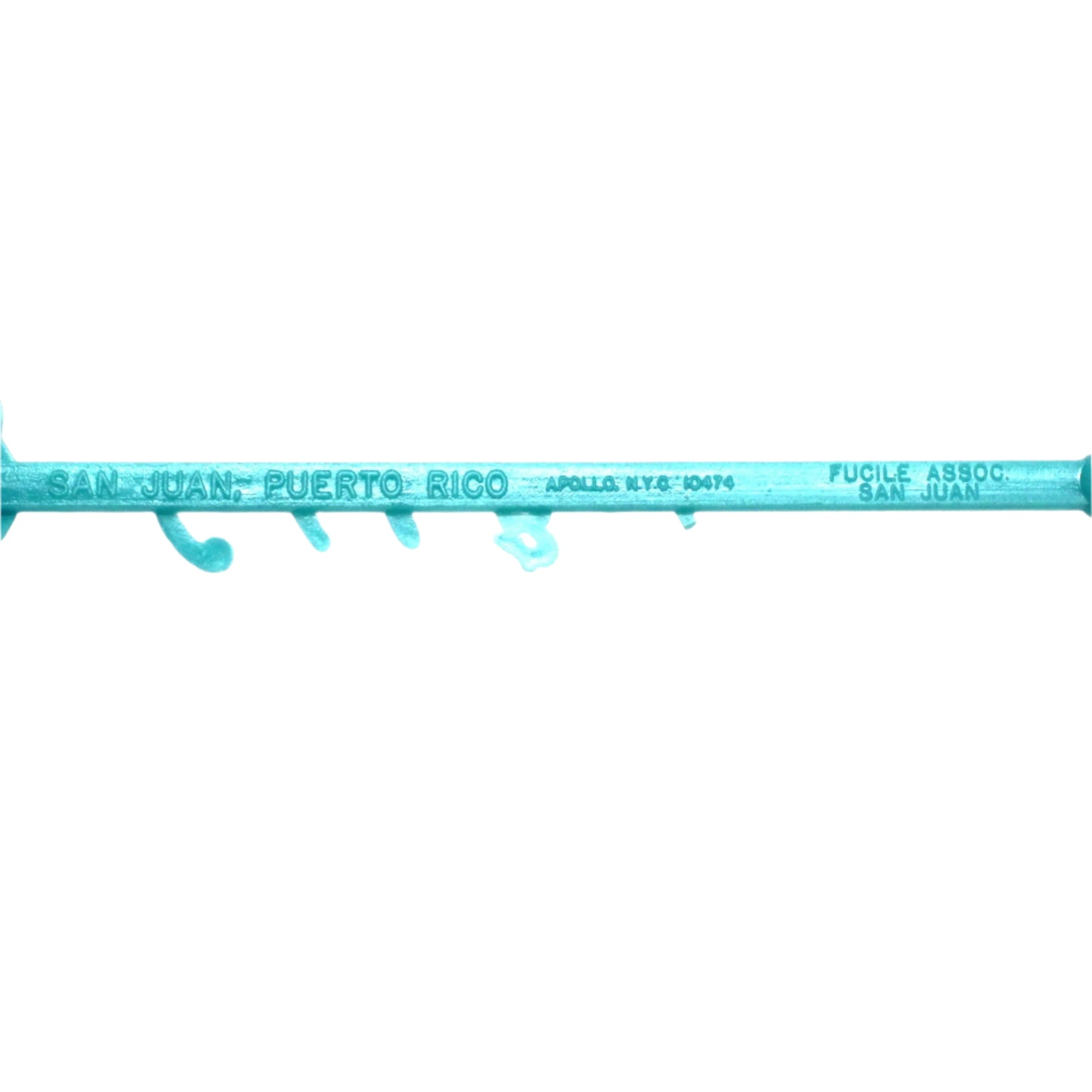 Cocktail Drink Stirrers - Swizzle Sticks / Spoons, Condado Beach Hotel, Puerto Rico, Turquoise, Vintage, 1960's