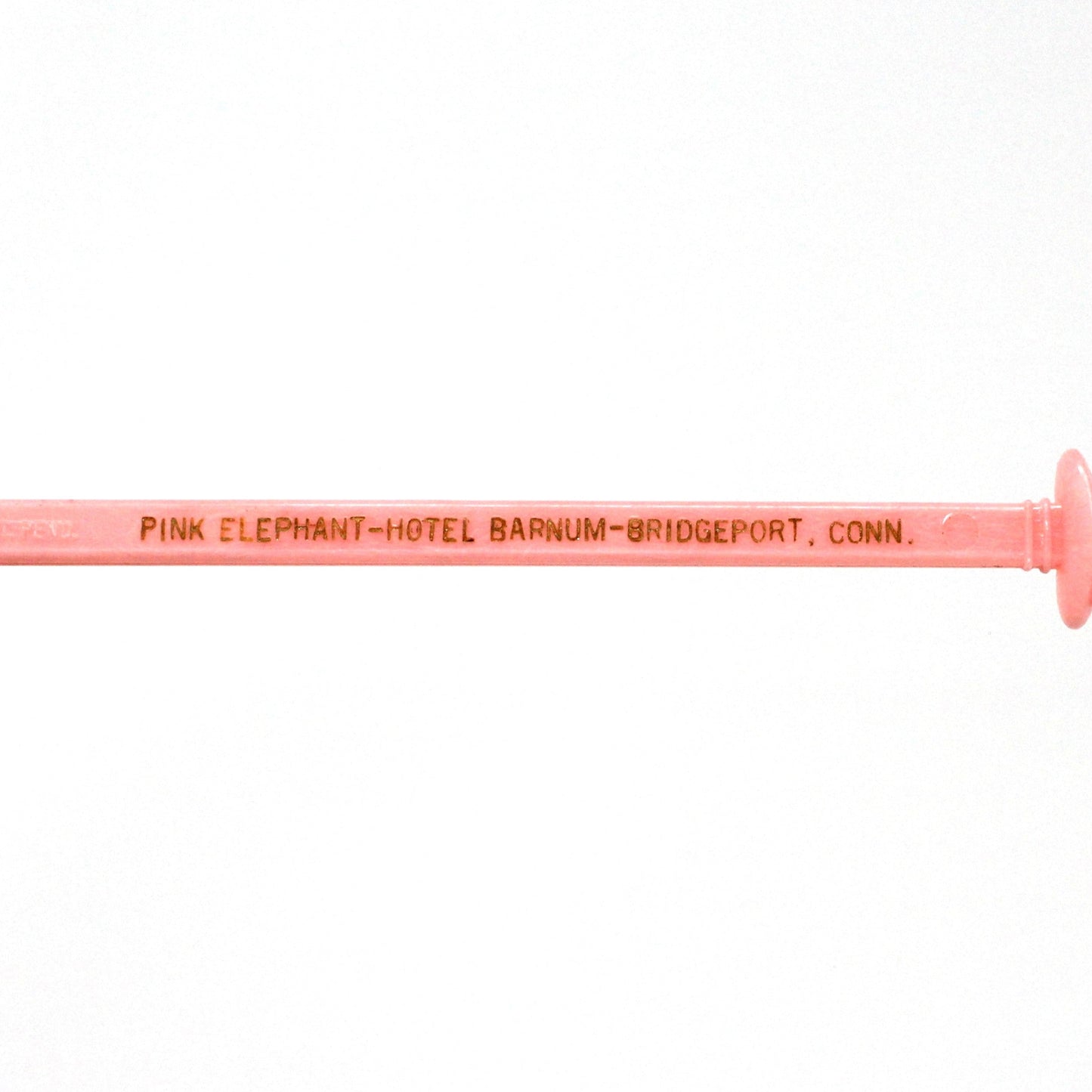 Cocktail Drink Stirrers - Swizzle Sticks / Spoons, Pink Elephant Hotel Barnum, Bridgeport, Conn, Vintage, 1950's