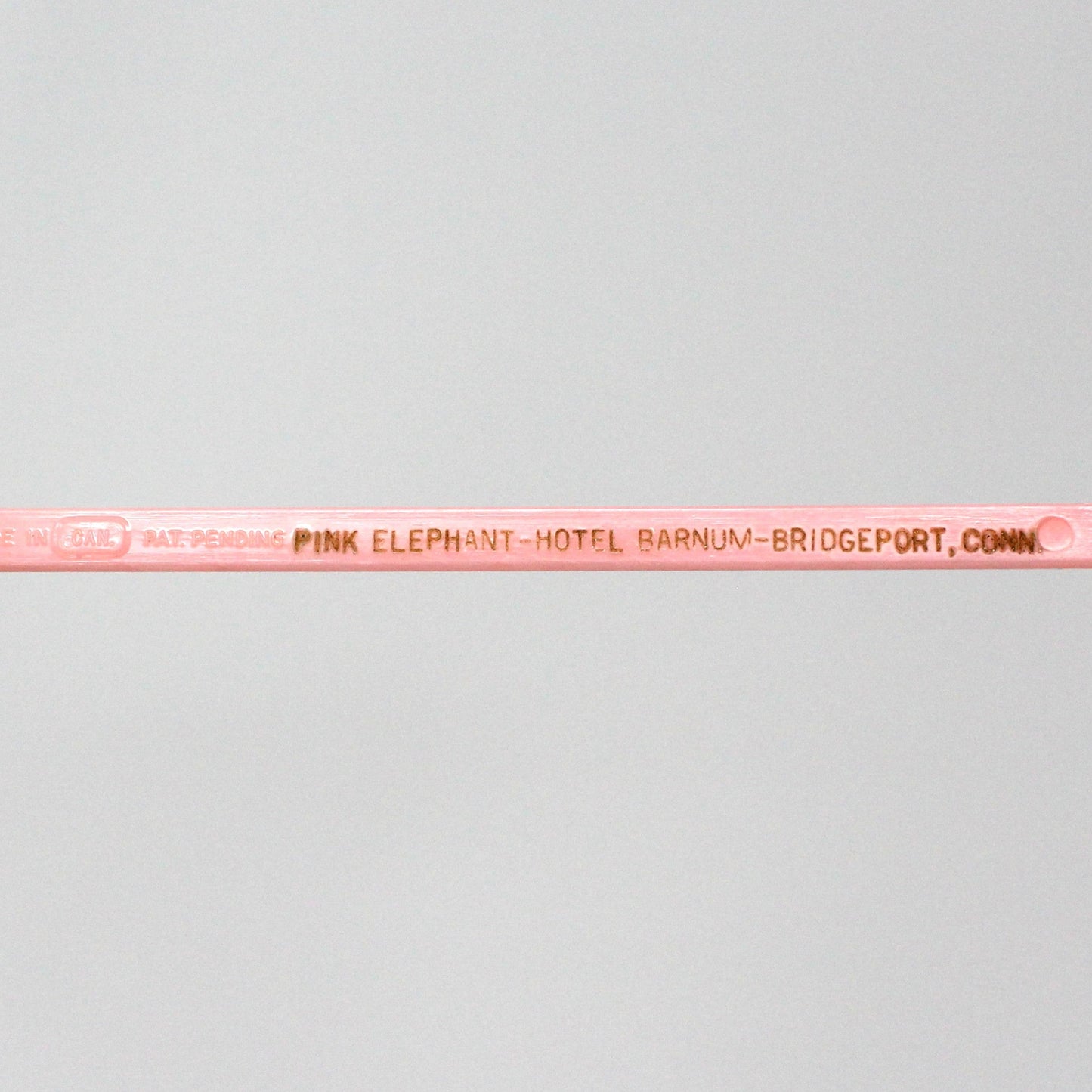 Cocktail Drink Stirrers - Swizzle Sticks / Spoons, Pink Elephant Hotel Barnum, Bridgeport, Conn, Vintage, 1950's