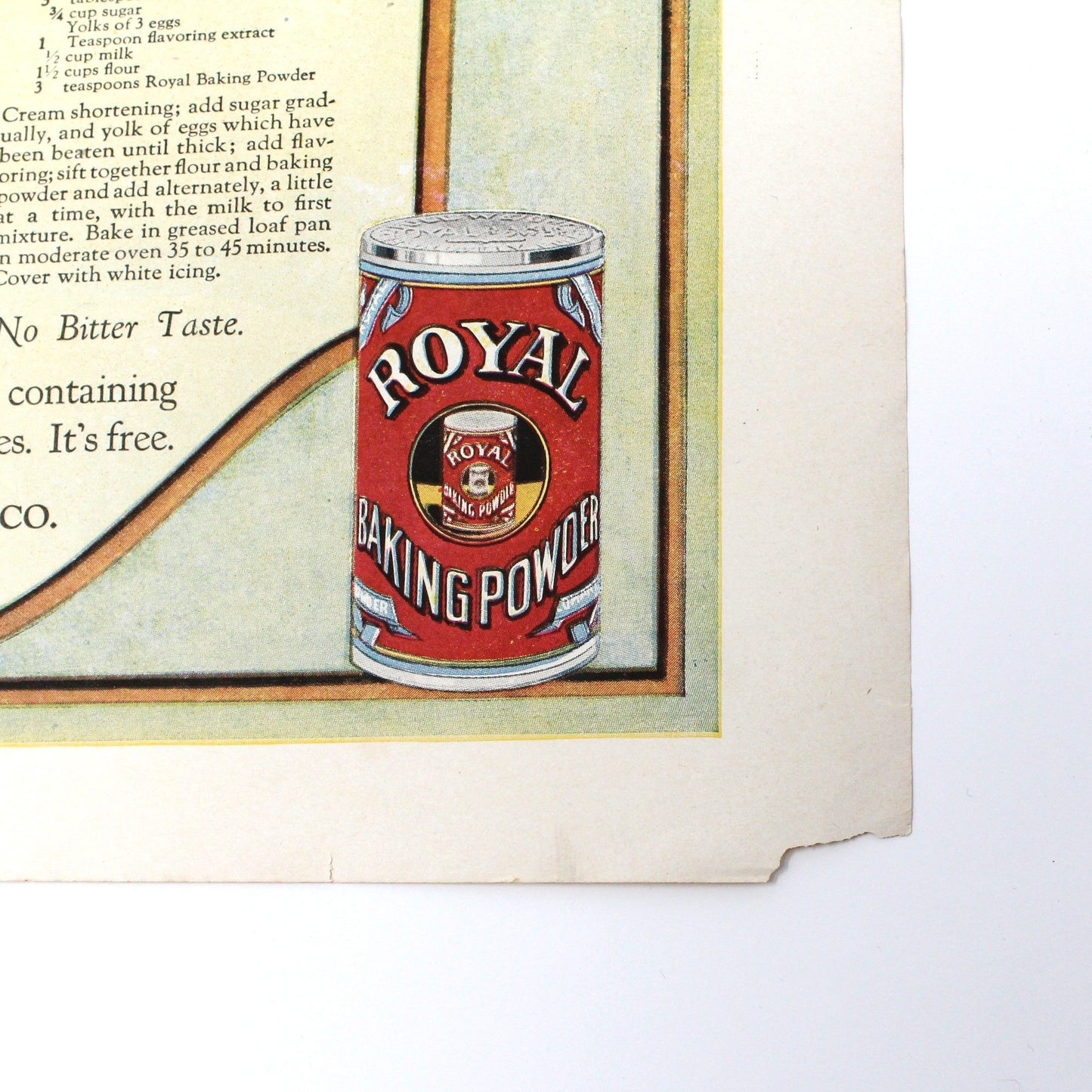 Advertisement, Royal Baking Powder, 1920 Original Magazine Ad, Absolutely Pure, Angel Cake Recipe, Antique