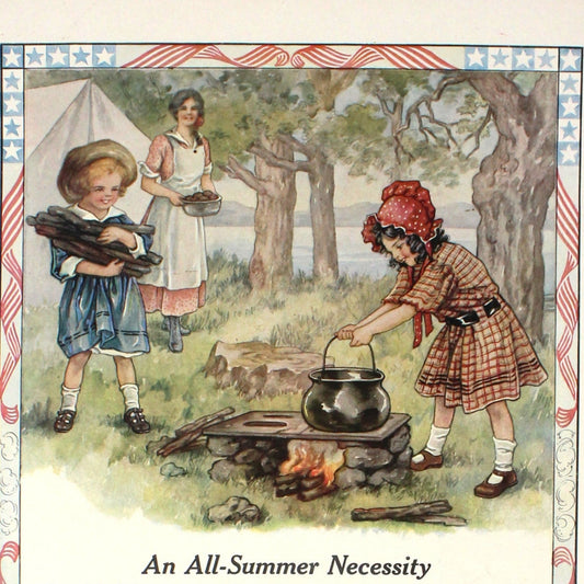 Advertisement, Hinds Honey & Almond Cream, 1916, Original Magazine Ad, ...Summer Necessity, Antique TRIMMED, SOLD