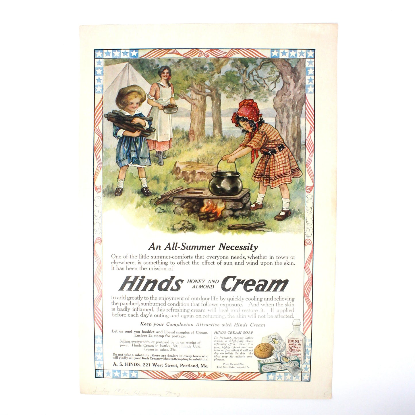 Advertisement, Eastman Kodak, 1916, Original Magazine Ad, ...Story of the Children, Antique