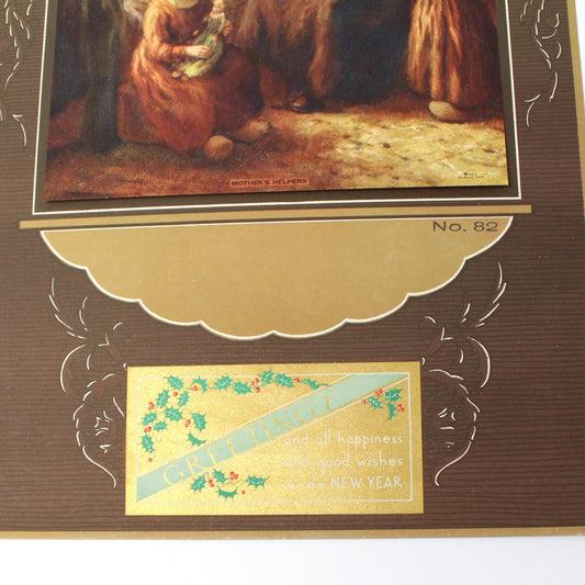 Calendar, Advertising Calendar, Mother's Helpers, Original Calendar Sample, Vintage