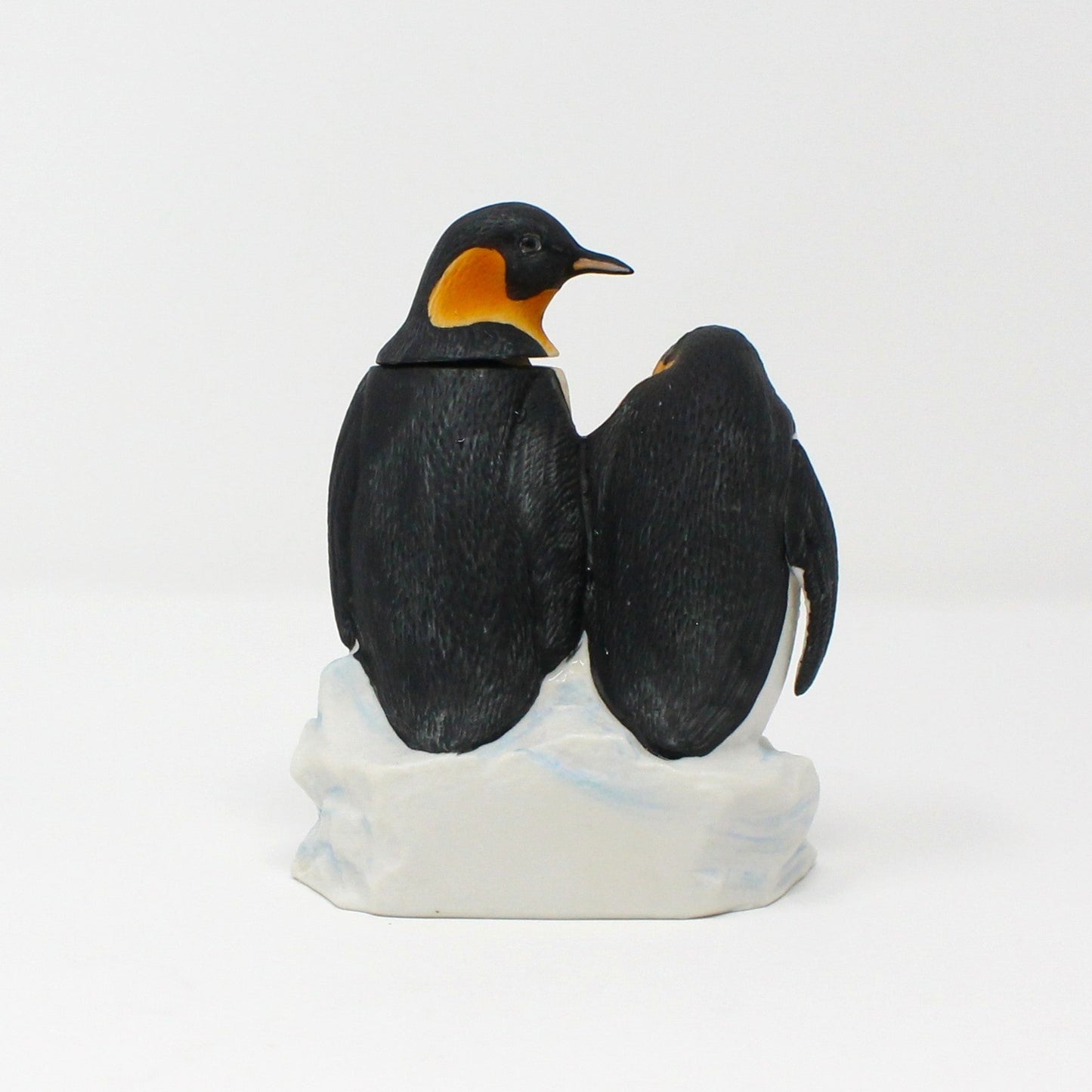 Decanter, Ski Country, Penguin Family, Mini Decanter, Hand Painted Decorative Barware, Vintage Collectible