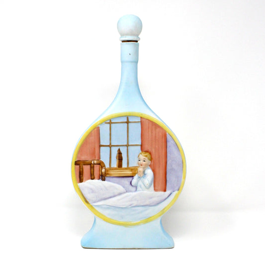 Vintage Commemorative Decanter, PAP Loyal Order of Moose Nine O'Clock Bedtime Ceremony, Child Praying by Bedside, Mooseheart, Illinois Travel Memorabilia