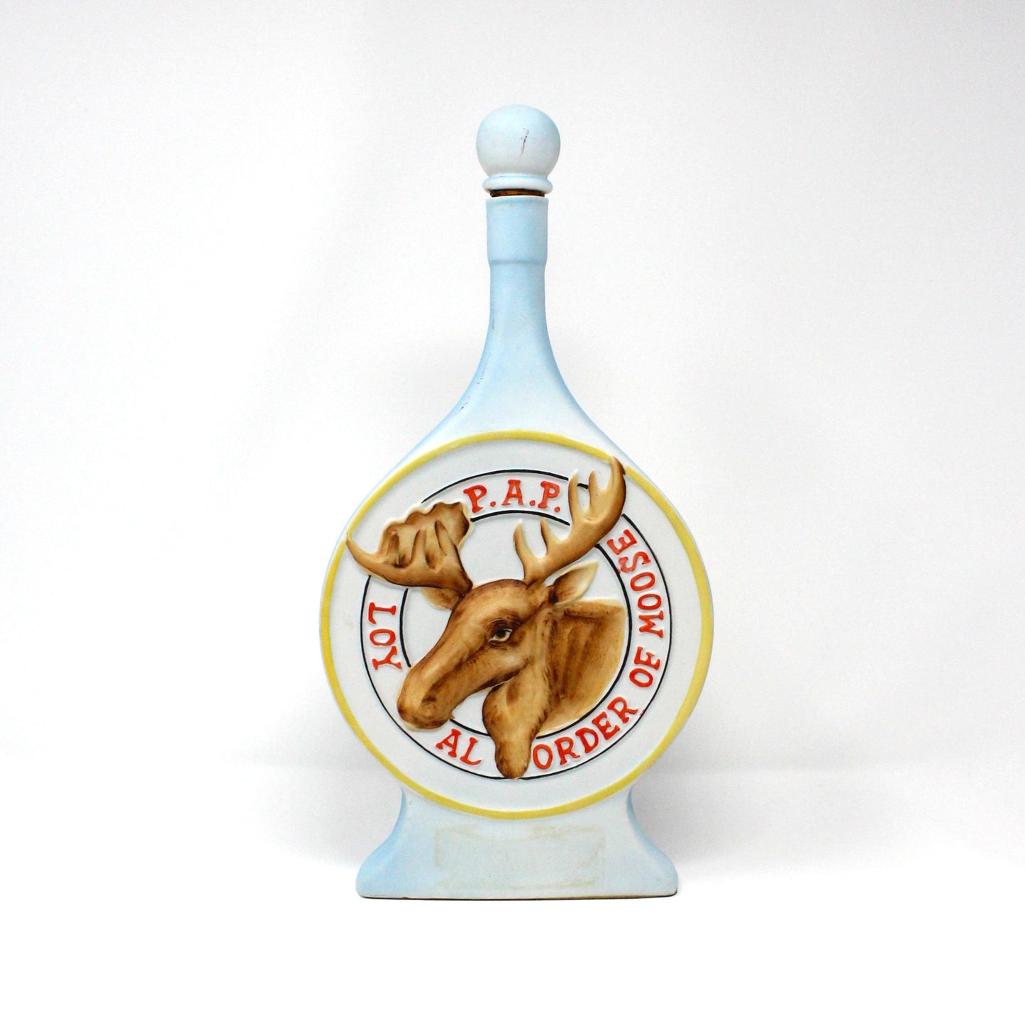 Decanter with Stopper, P.A.P. Loyal Order of Moose, Nine O'clock Bedtime Ceremony, RARE, Vintage