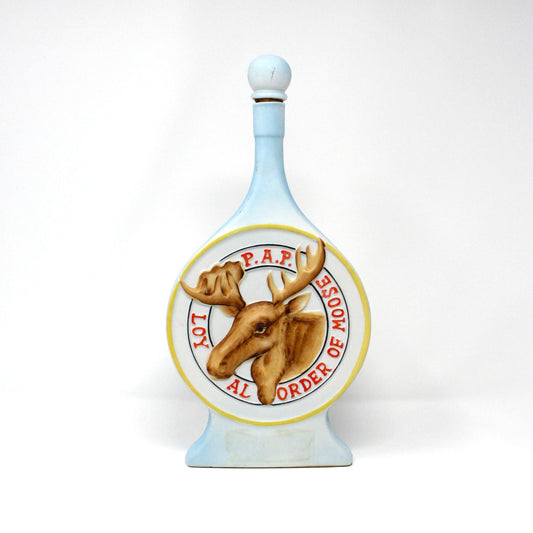 Decanter with Stopper, P.A.P. Loyal Order of Moose, Nine O'clock Bedtime Ceremony, RARE, Vintage