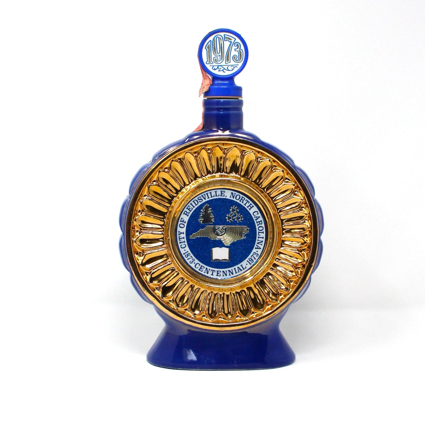 Decanter with Stopper, Jim Beam, Reidsville North Carolina 100 Years, Vintage 1973