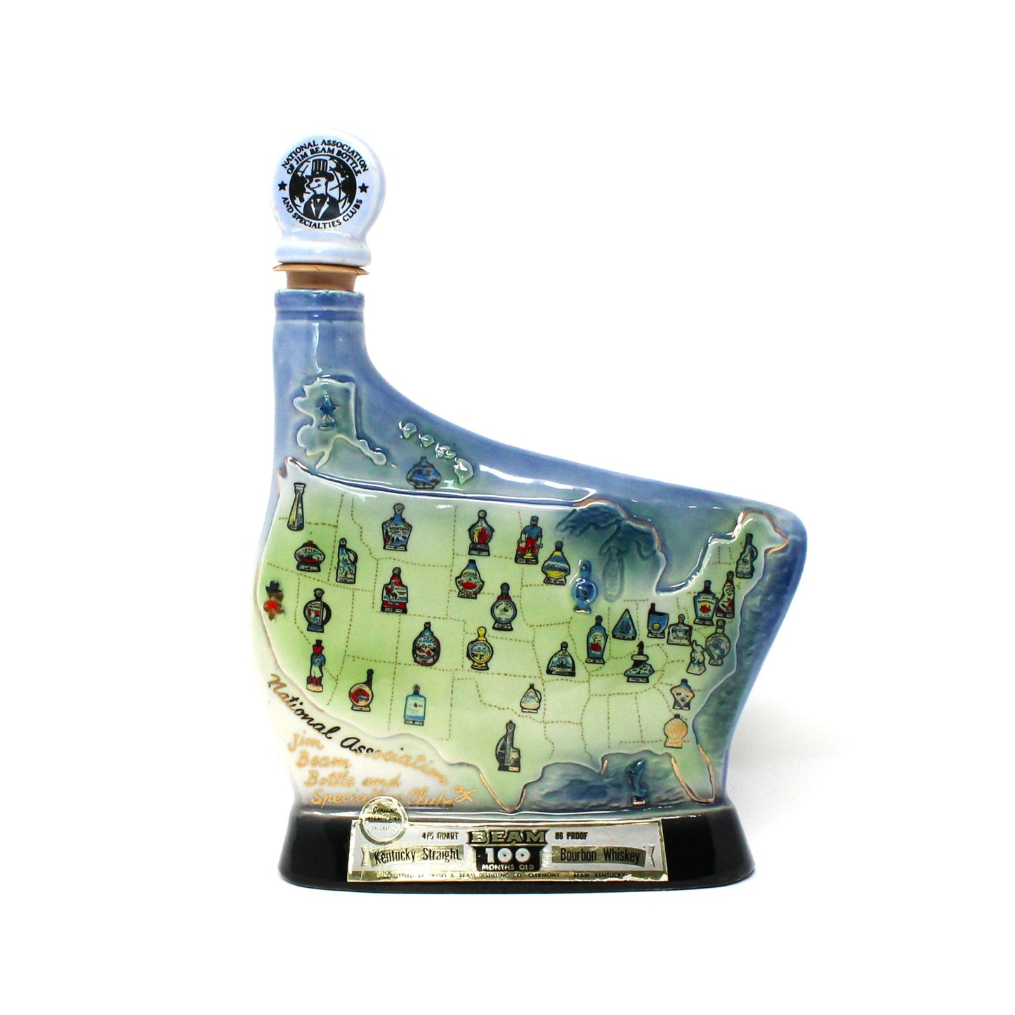 Decanter with Stopper, Jim Beam, USA National Assoc of Jim Beam Bottle Club, Vintage 1971