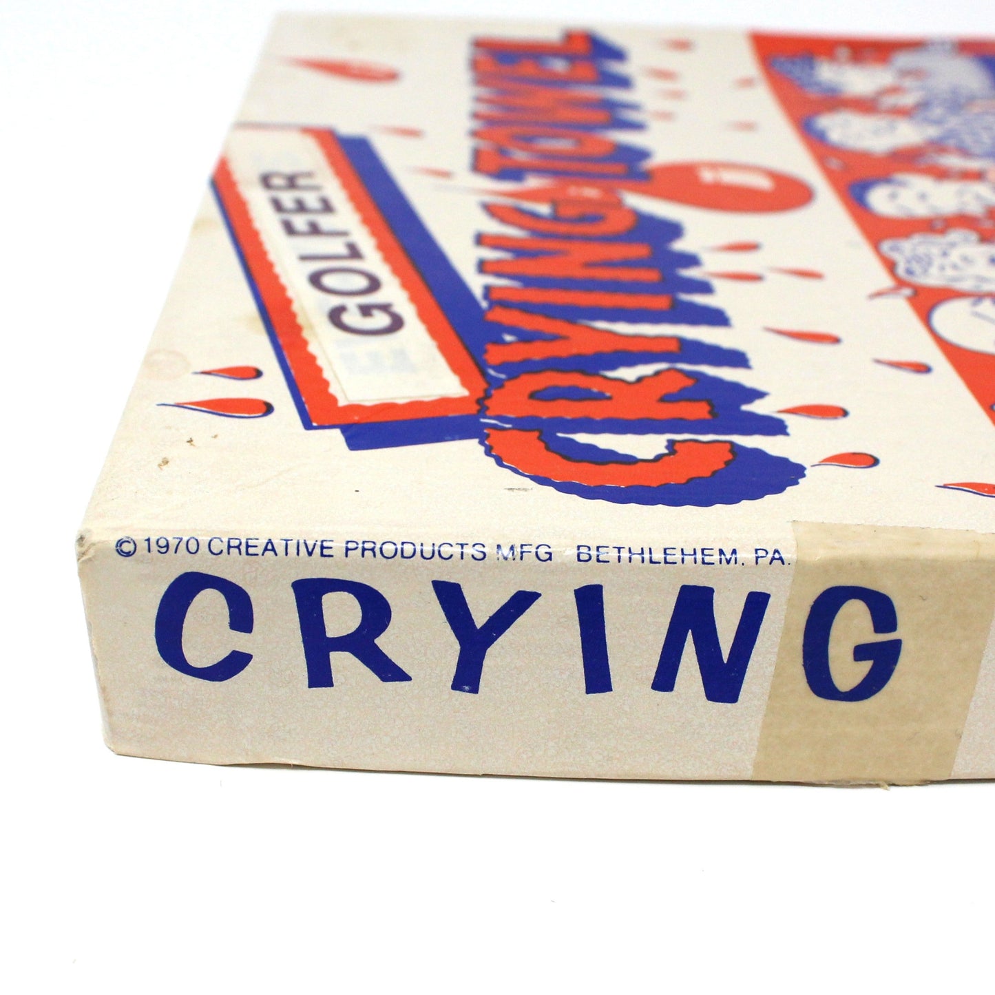 Golf Towels / Crying Towel, Funny Novelty, Golfer Gifts, Original Box, Green & White, Vintage