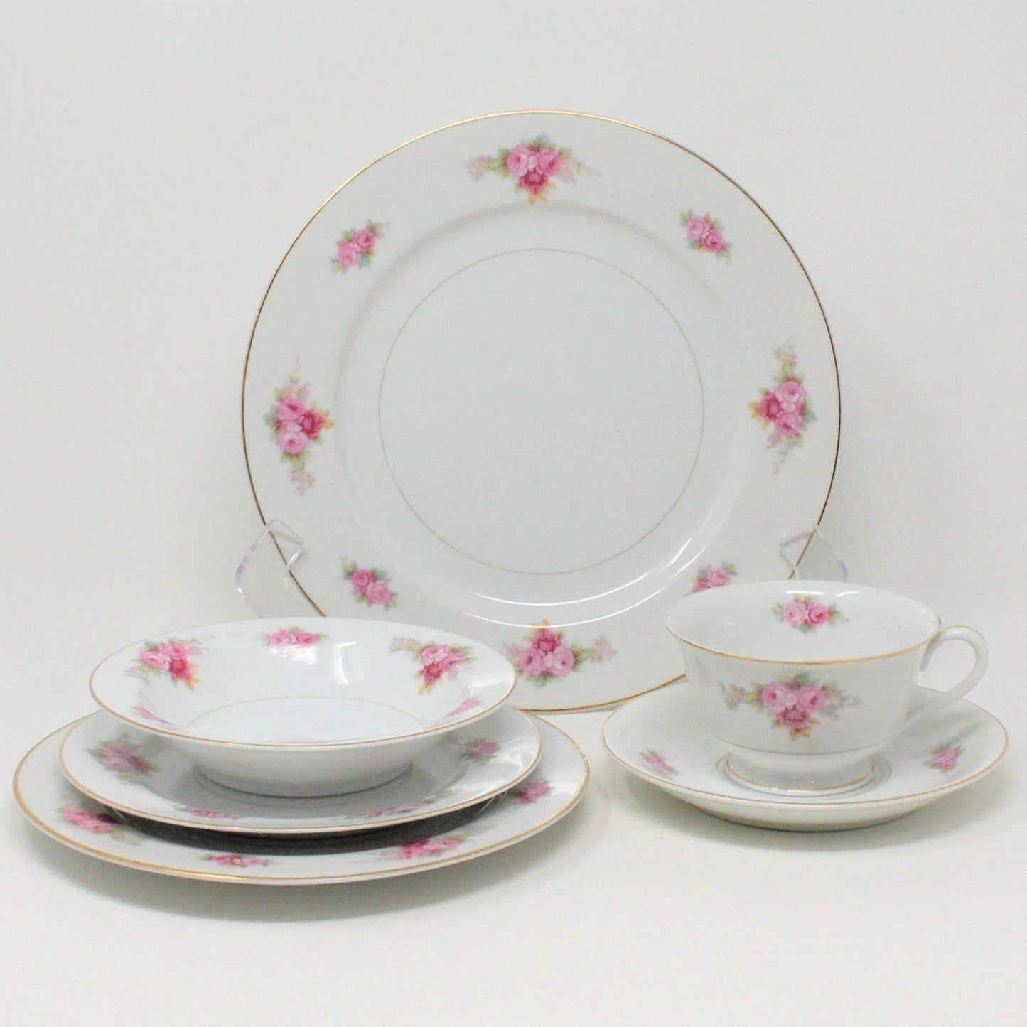 Dinnerware, RC Royal Crockery, Noritake Bone China, 6 Pcs. Place Setting, Vintage