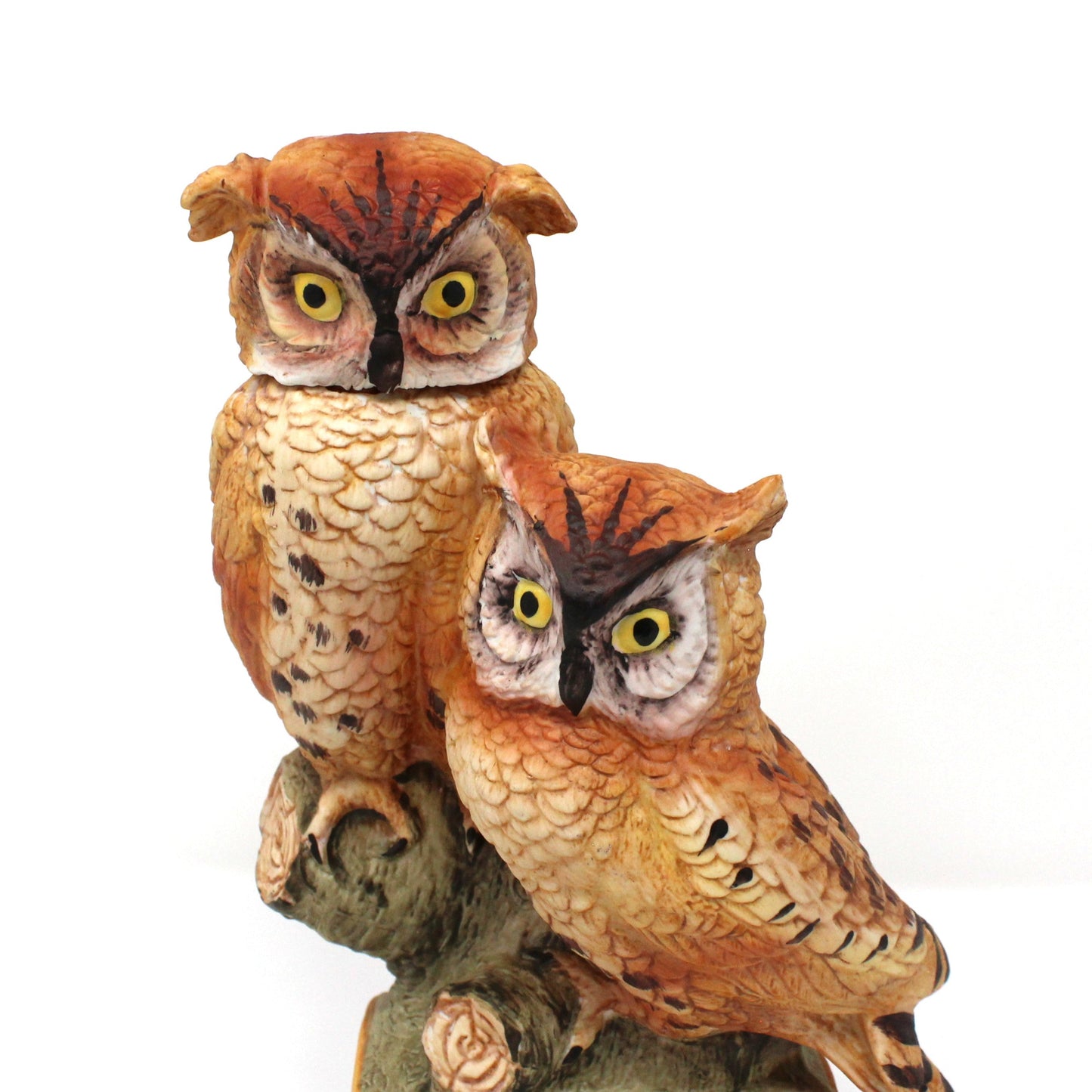 Decanter, Lionstone Whiskey, Screech Owls, Hand Painted Decorative Barware, Vintage Collectible