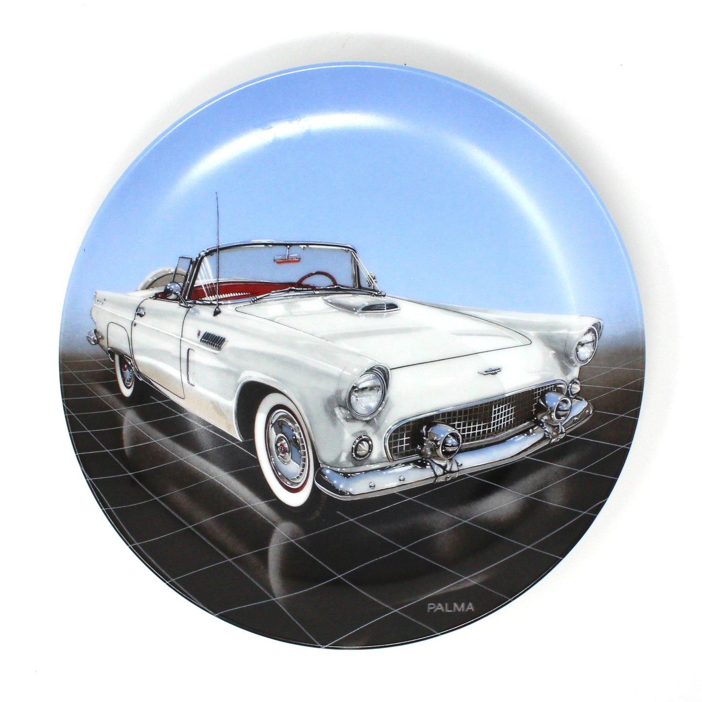 Decorative Plate, Dream Machines by Delphi, Mid Century Cars, 1956 T-Bird, Vintage, 1988