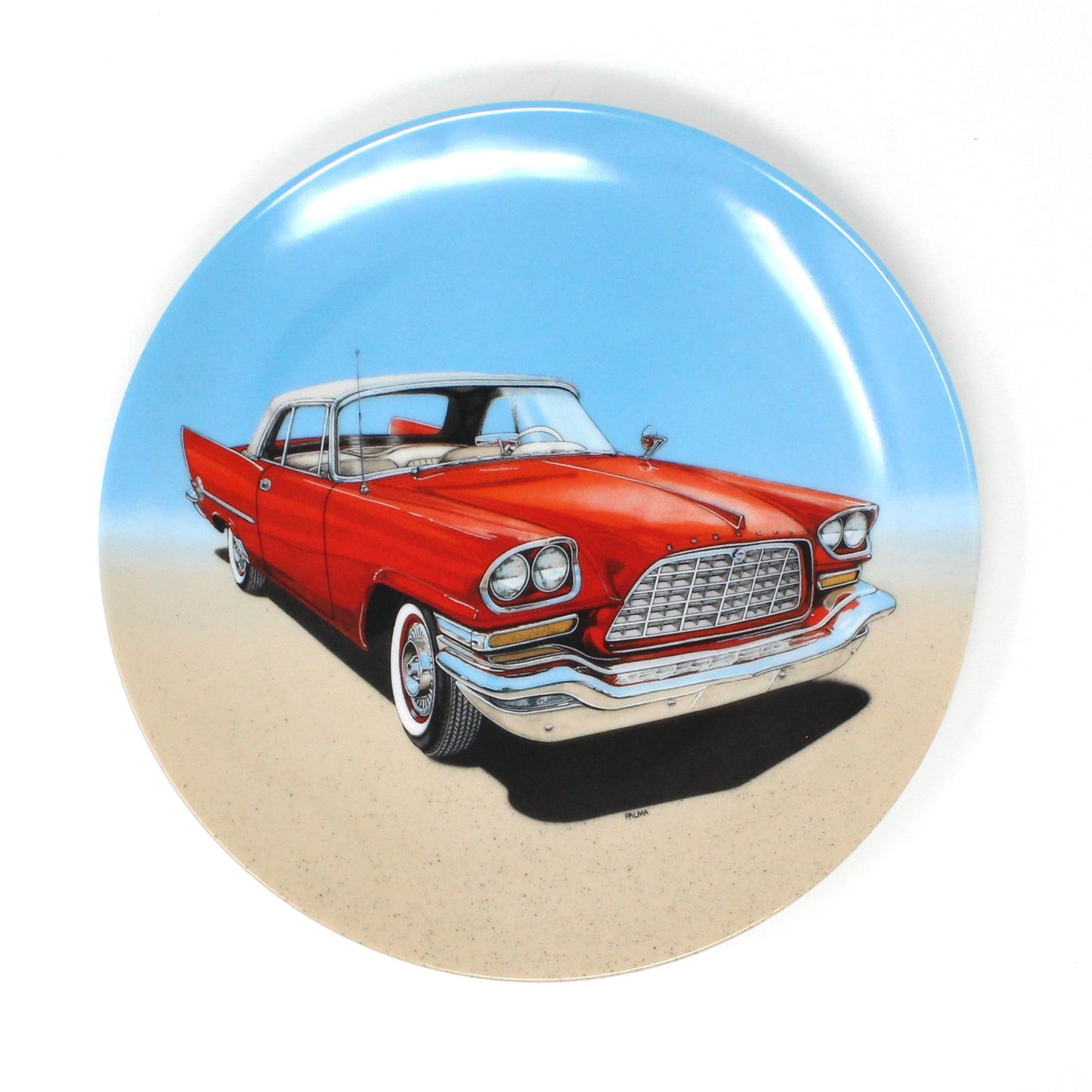 Decorative Plate, Dream Machines by Delphi, Mid Century Cars, 1957 Chrysler 300C, Vintage, 1989