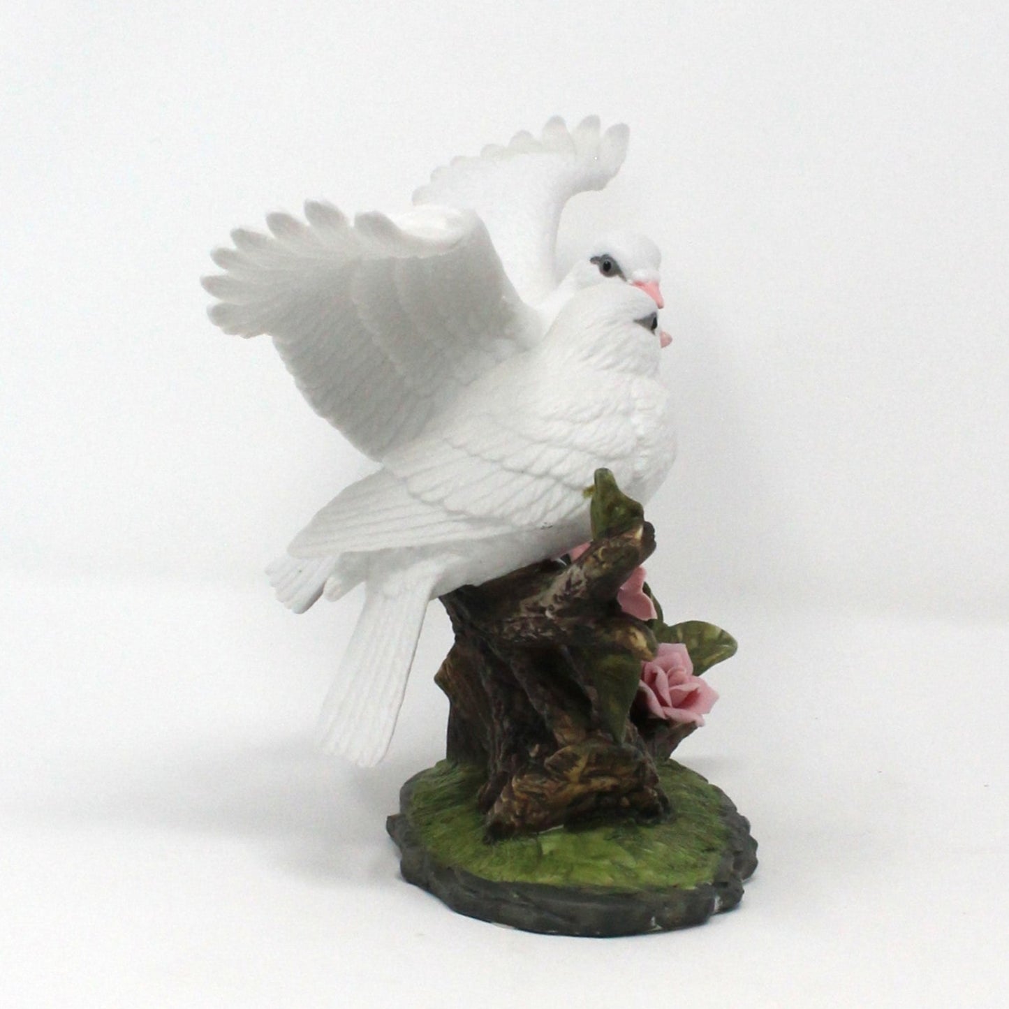 Figurine, Wellington Dove Collection, Two White Doves on Branch, Bisque Porcelain, Vintage