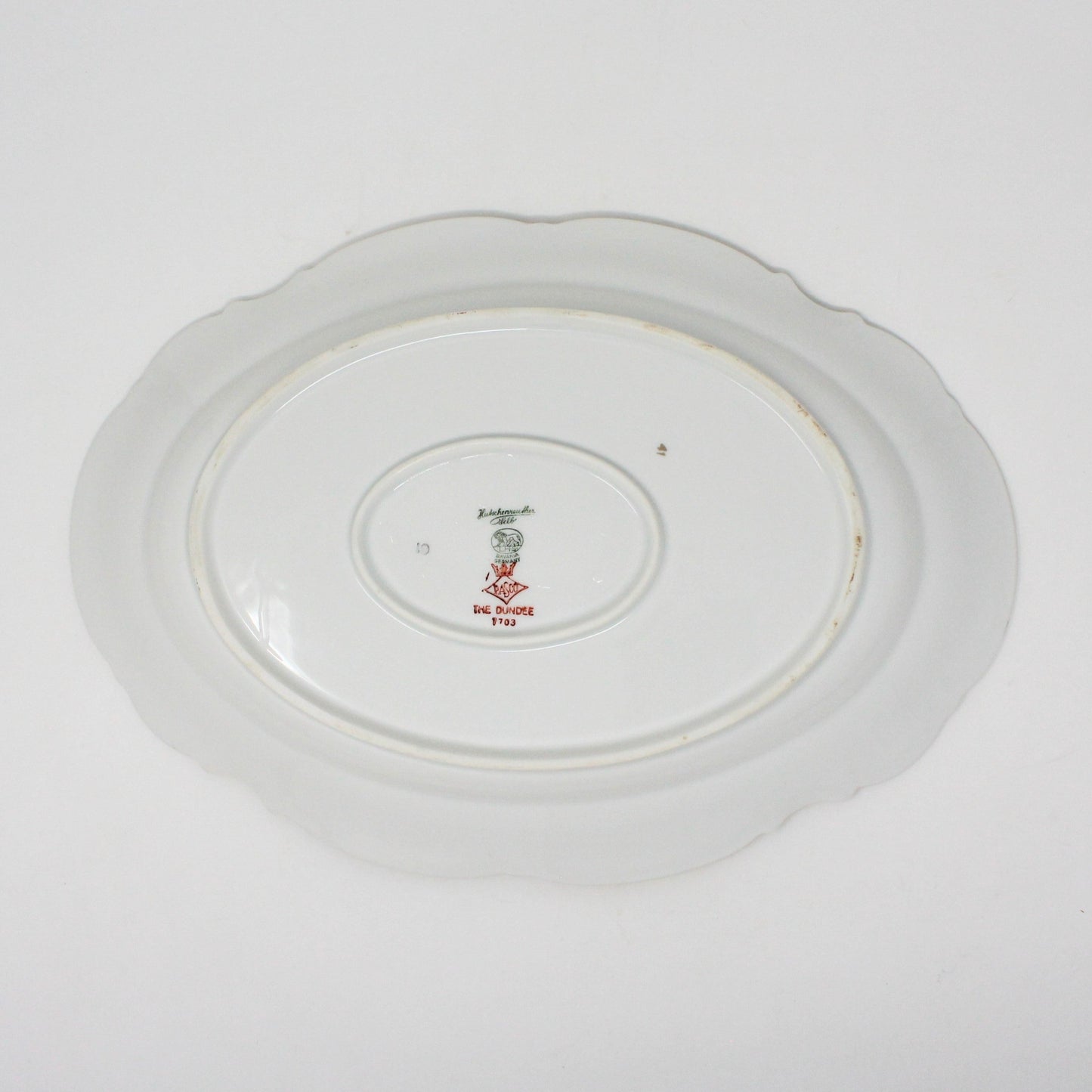 Serving Platter, Hutschenreuther, The Dundee, Pink Rose, Bavaria, Germany, Vintage 13"