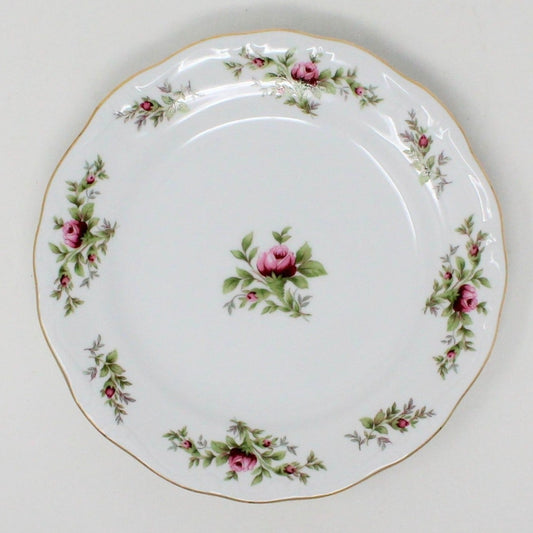 Vintage Johann Haviland, Moss Rose, Bread and Butter Plate.  Pink Roses