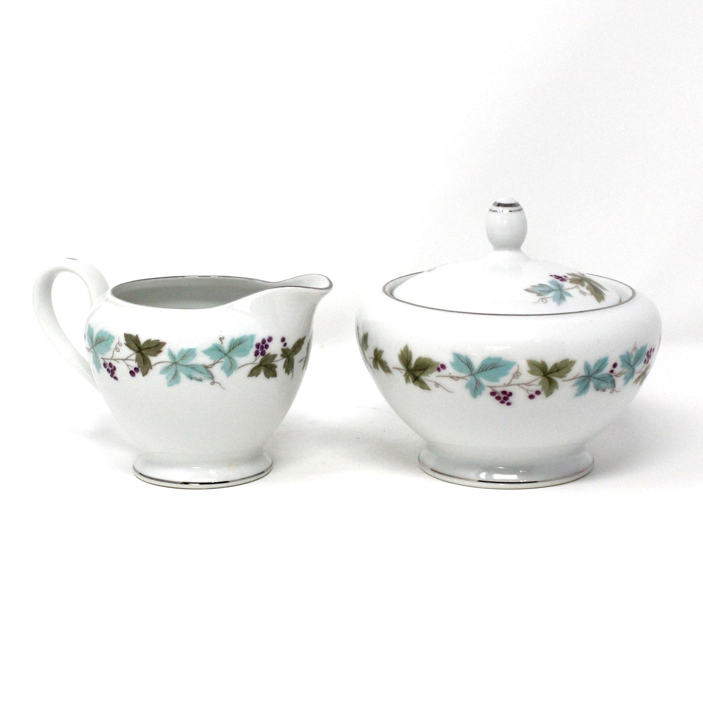Creamer & Sugar with Lid, Fine China of Japan, Vintage 6701, Vintage