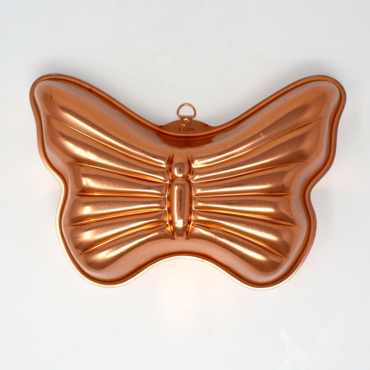Decorative Mold, Copper Jello Mold, Butterfly Shaped Pan, Kitchen Decor, Vintage