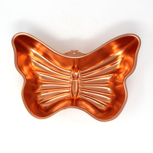 Decorative Mold, Copper Jello Mold, Butterfly Shaped Pan, Kitchen Decor, Vintage