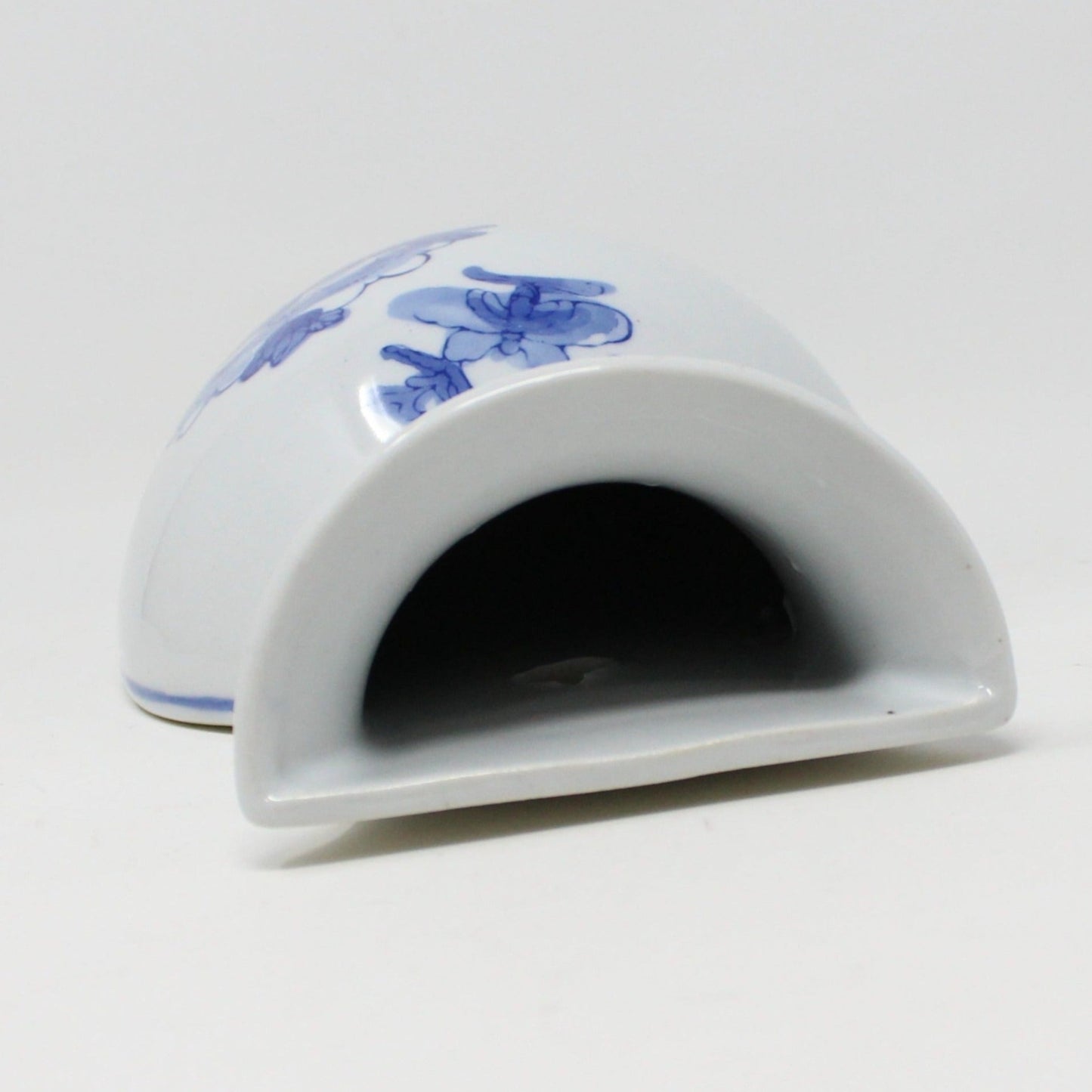 Vase, Wall Pocket, Oriental Blue and White Floral, Porcelain