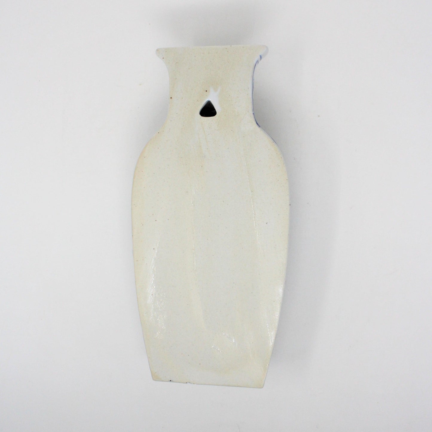 Vase, Wall Pocket, Oriental Blue and White Floral, Porcelain