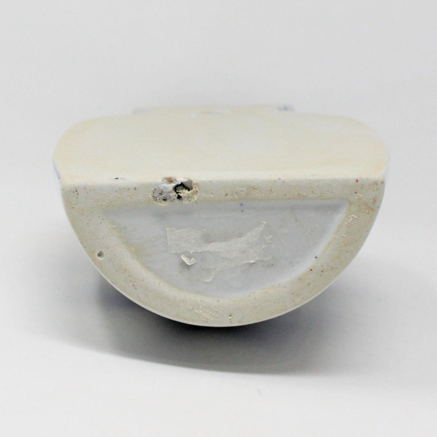 Vase, Wall Pocket, Oriental Blue and White Floral, Porcelain