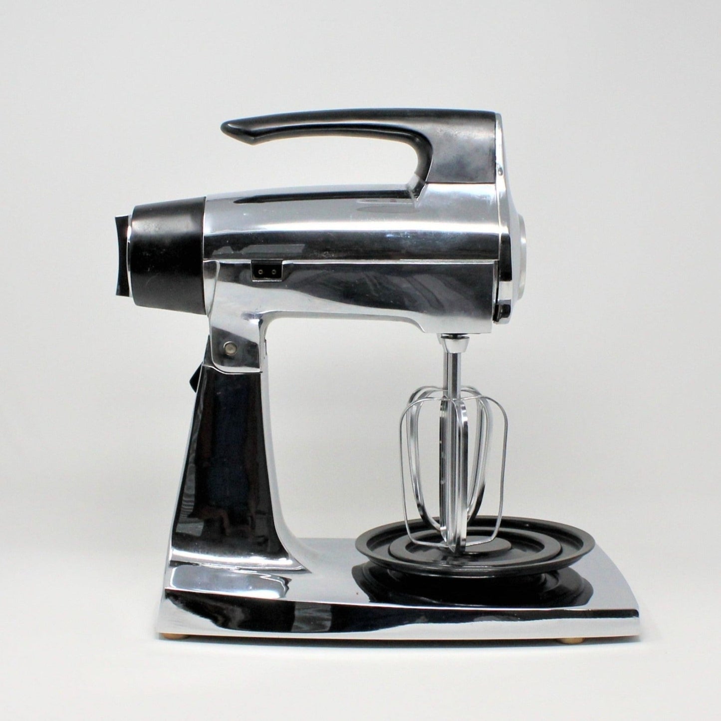 Mixer, Sunbeam, Chrome MixMaster Stand Mixer with Two Bowls, Recipe Booklet, Vintage, SOLD