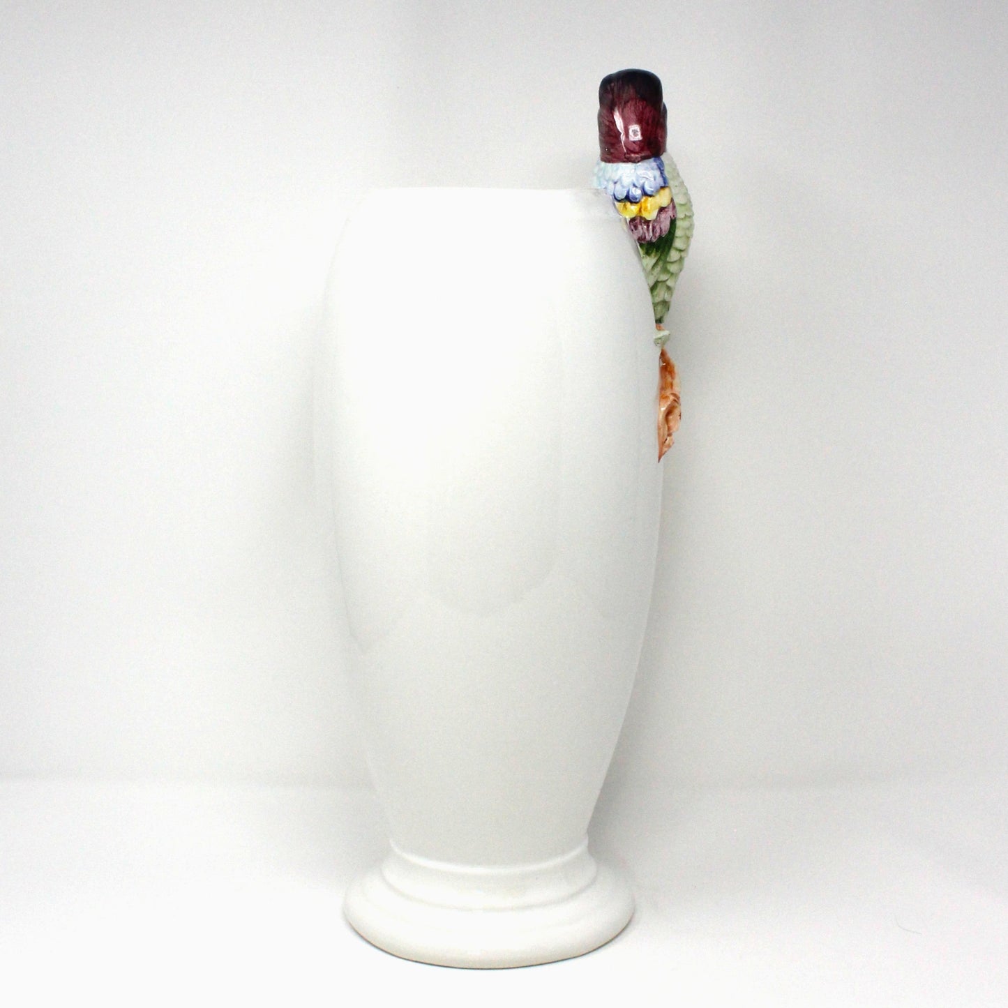 Vase, Oggetti Italy, Tropical Dimensional Parrot, Hand Painted, Vintage RARE