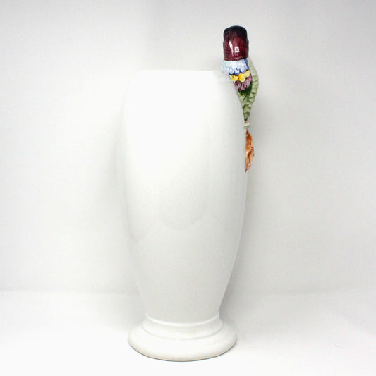 Vase, Oggetti Italy, Tropical Dimensional Parrot, Hand Painted, Vintage RARE