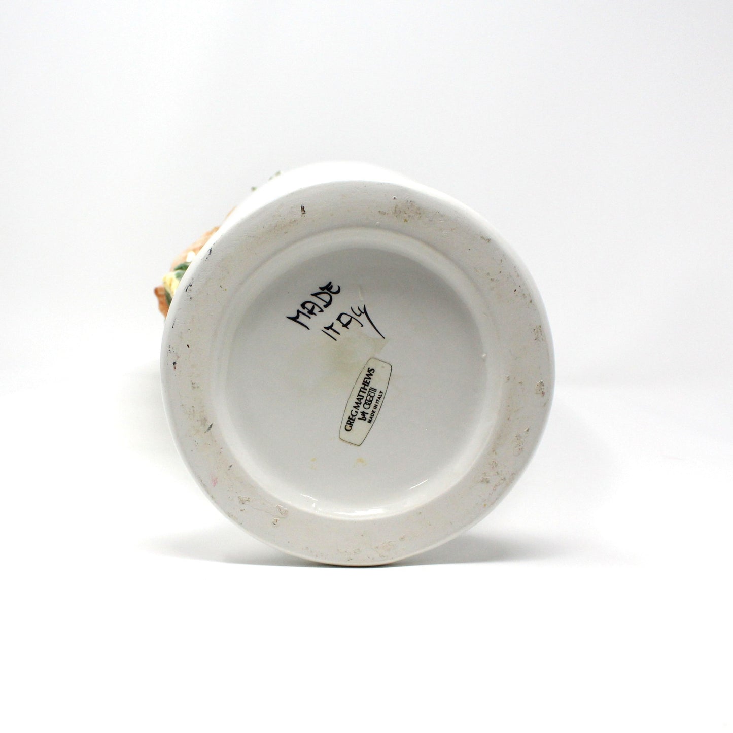 Vase, Oggetti Italy, Tropical Dimensional Parrot, Hand Painted, Vintage RARE