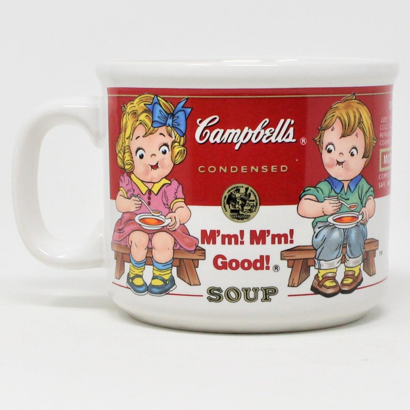 Campbell Soup Mug Pictures of Kids Eating Soup Holds 14 oz