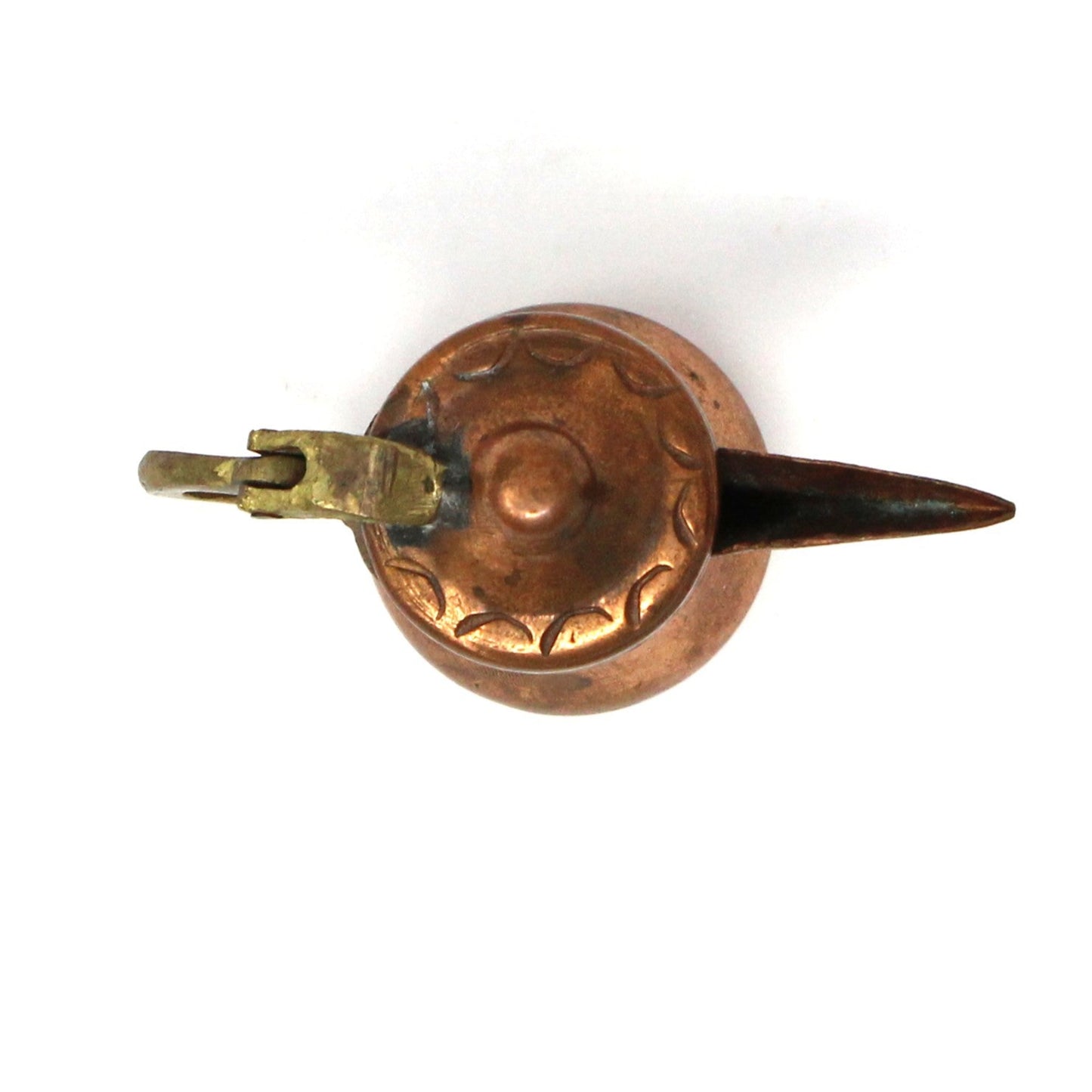 Coffee Pot, Middle Eastern Dallah, Copper and Brass, Arabic Coffee Pot, Vintage 2.5"