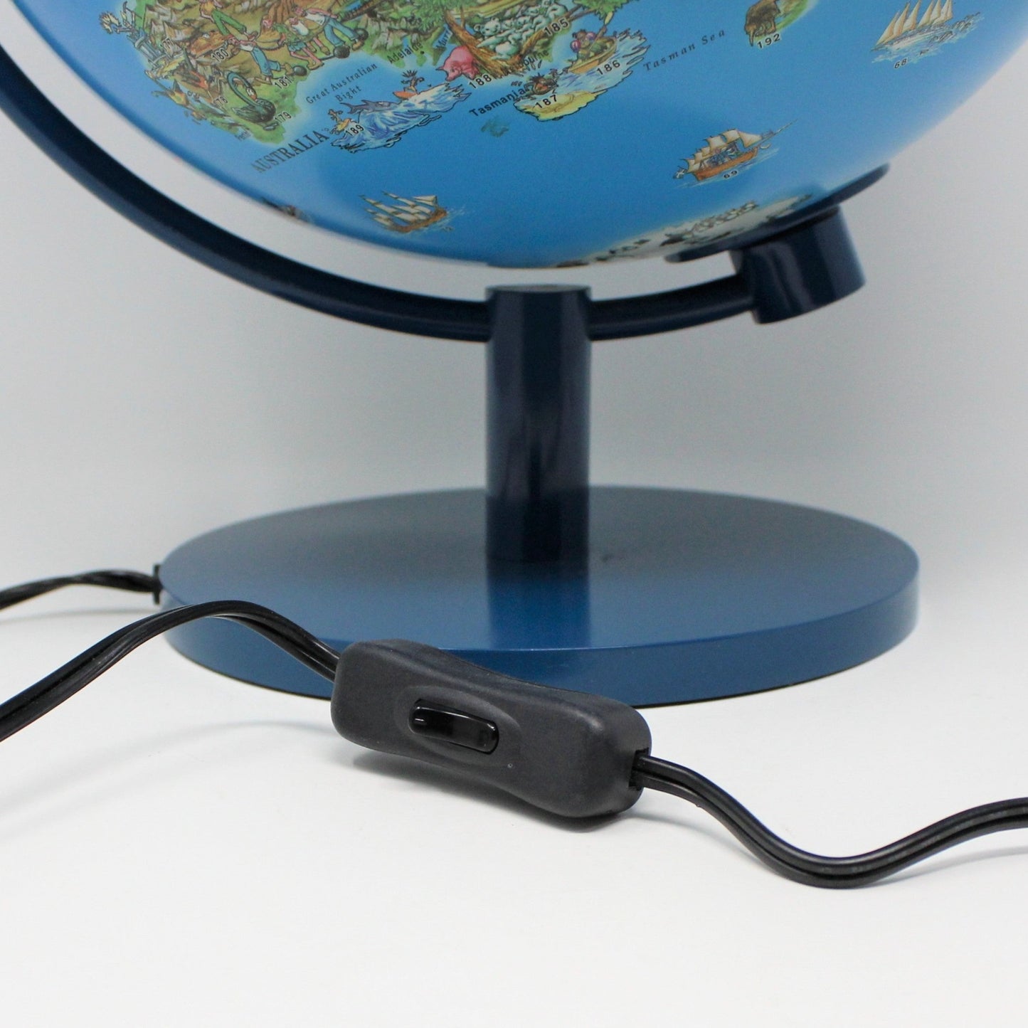 World Globe, Illuminated Graphics Desktop Globe, Explorer Illustrations, Vintage, SOLD