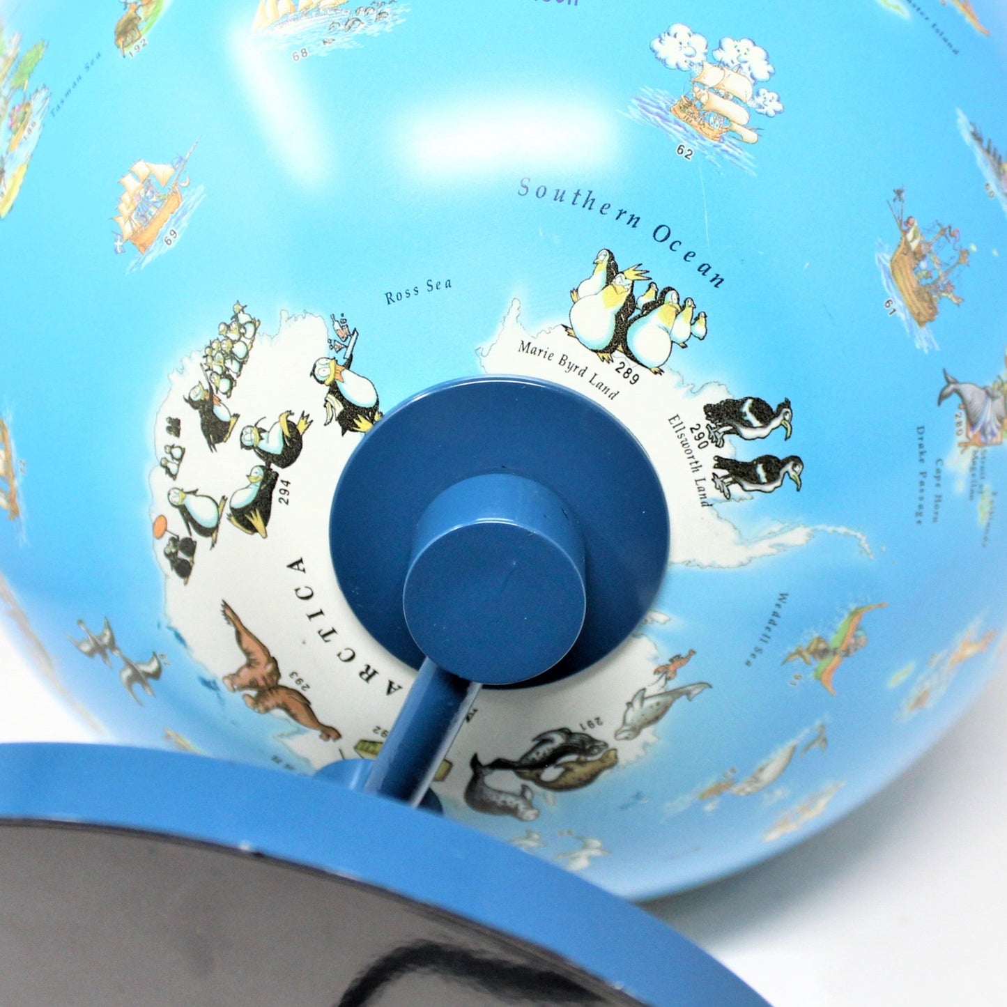 World Globe, Illuminated Graphics Desktop Globe, Explorer Illustrations, Vintage, SOLD