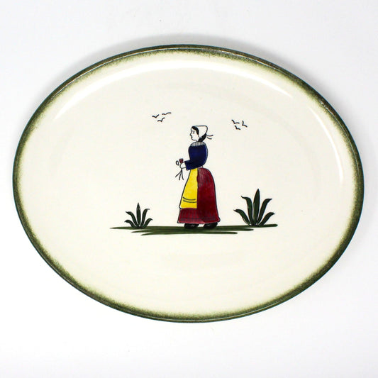 Serving Platter, Edwin M. Knowles, Normandy Pattern, Hand Painted Ceramic, Vintage