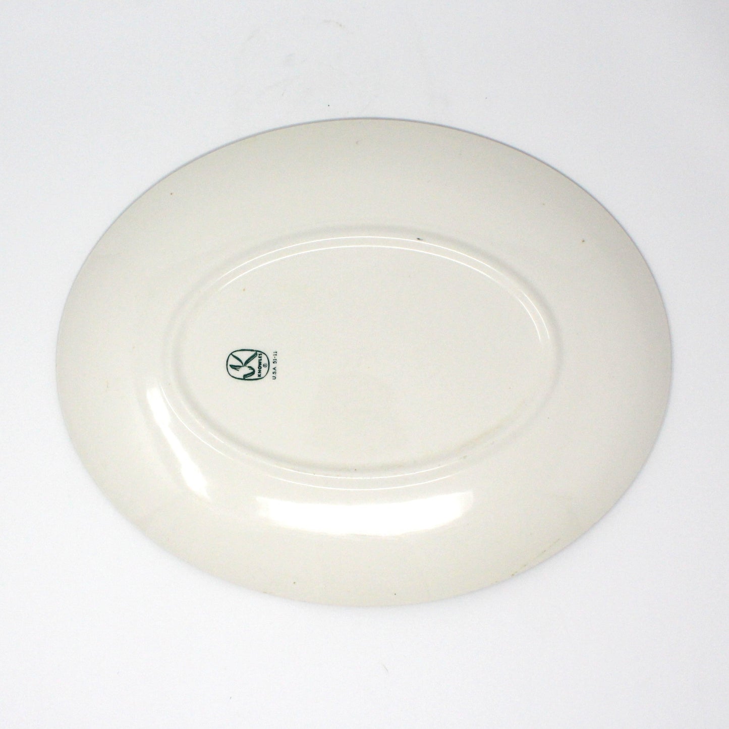 Serving Platter, Edwin M. Knowles, Normandy Pattern, Hand Painted Ceramic, Vintage