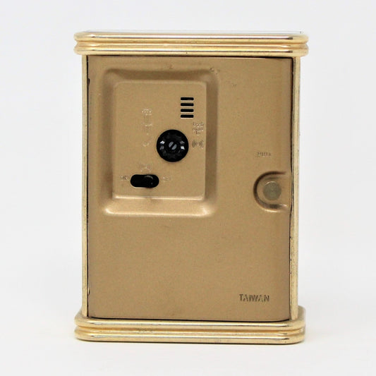 Clock, Linden, Travel Alarm, Quartz, Brass/ Black Trim, Vintage, SOLD