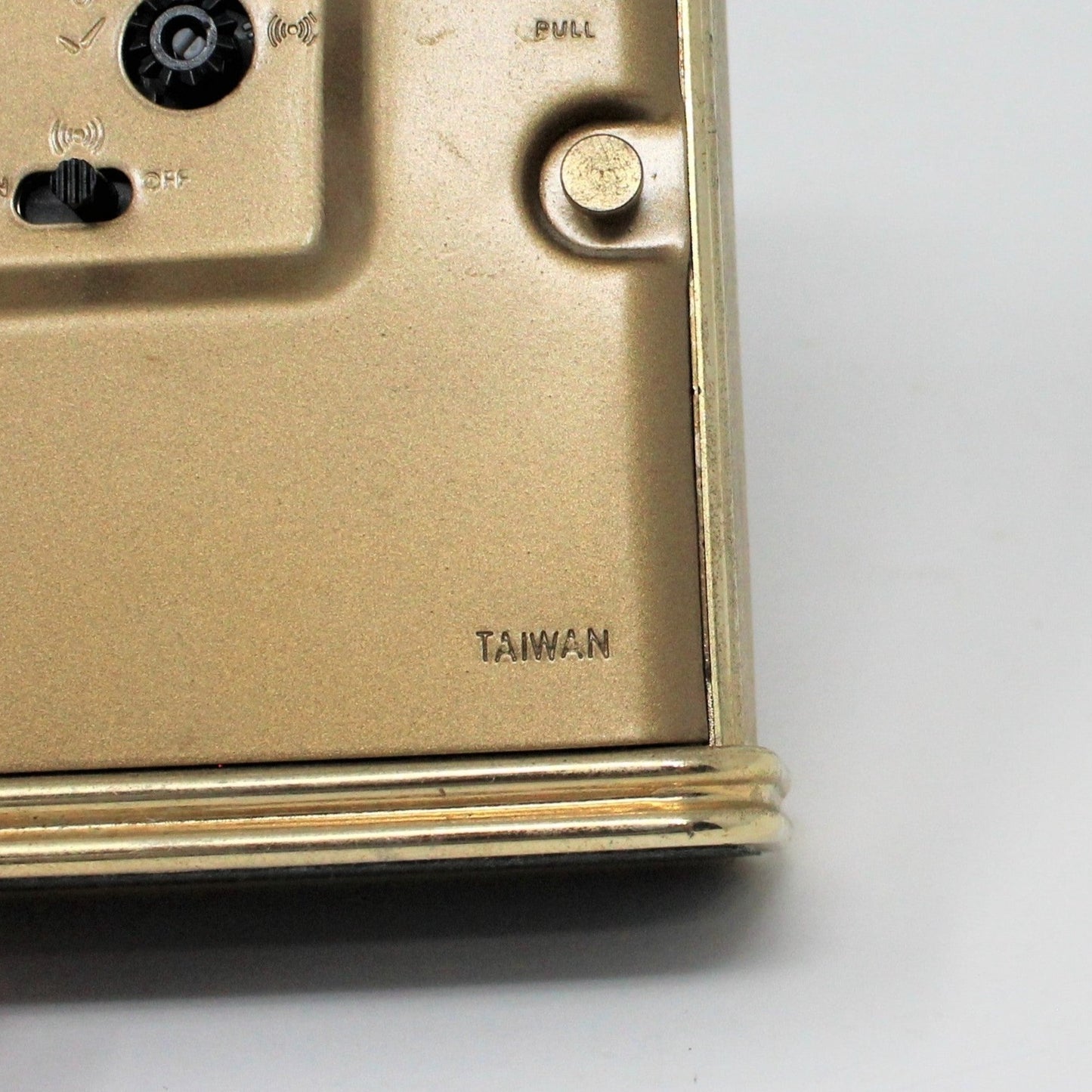 Clock, Linden, Travel Alarm, Quartz, Brass/ Black Trim, Vintage, SOLD