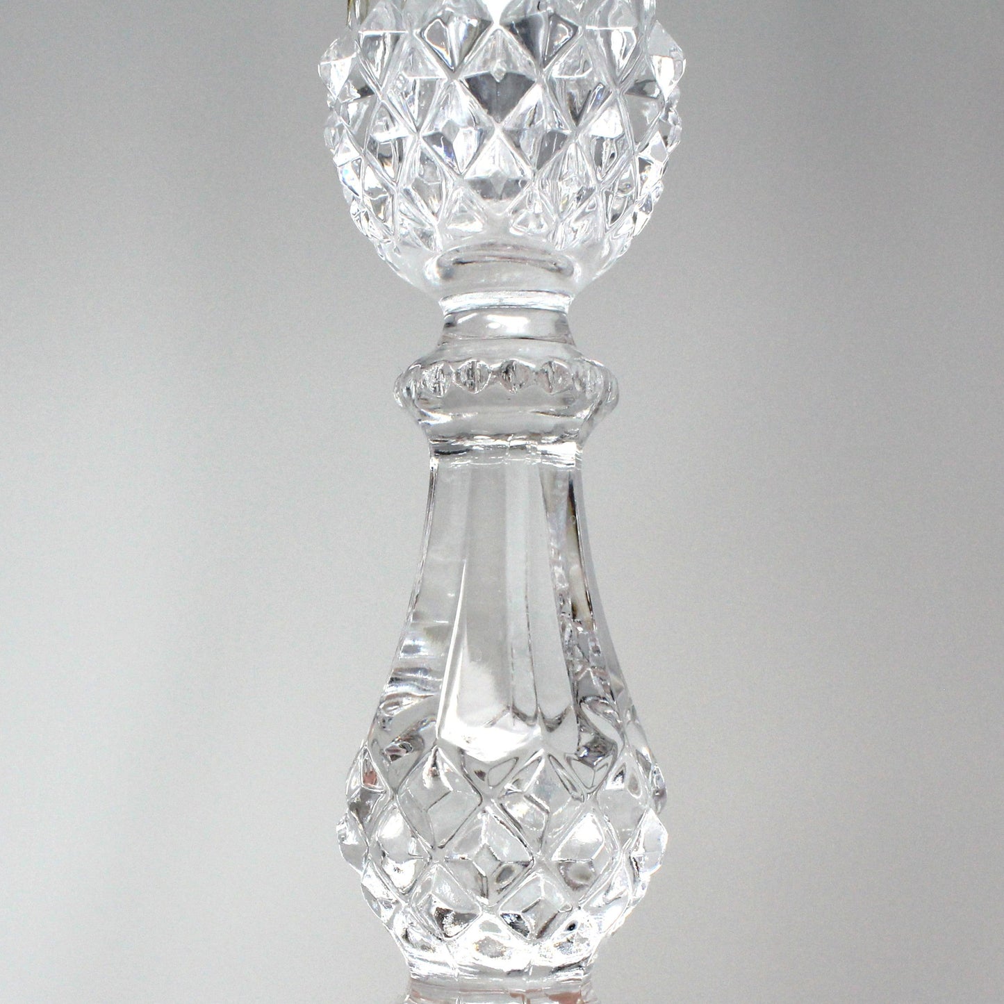 Candle Holders, Cristal D'Arques, Longchamp Clear Pattern, France Crystal, Vintage Set of 2