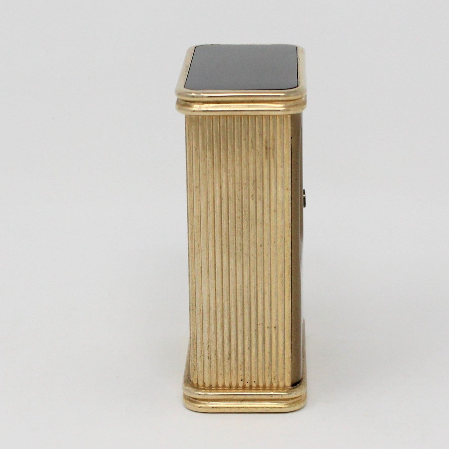 Clock, Linden, Travel Alarm, Quartz, Brass/ Black Trim, Vintage, SOLD