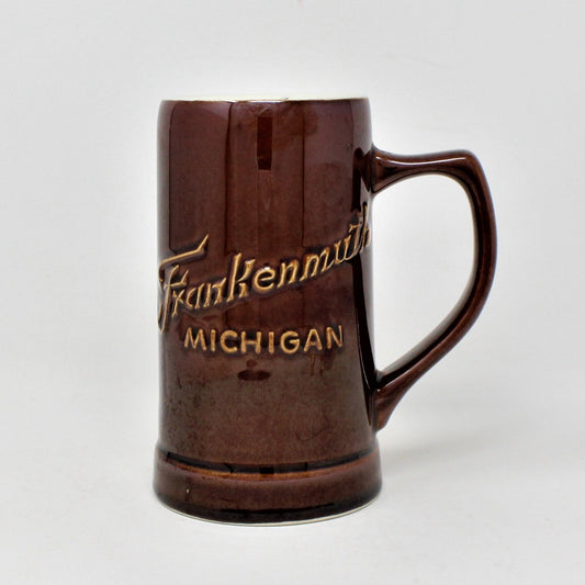 Vintage Breweriana Mug, Hall Pottery Frankenmuth Michigan Brewery. Beer Stein, Travel Souvenir for Mug Collectors. Barware,