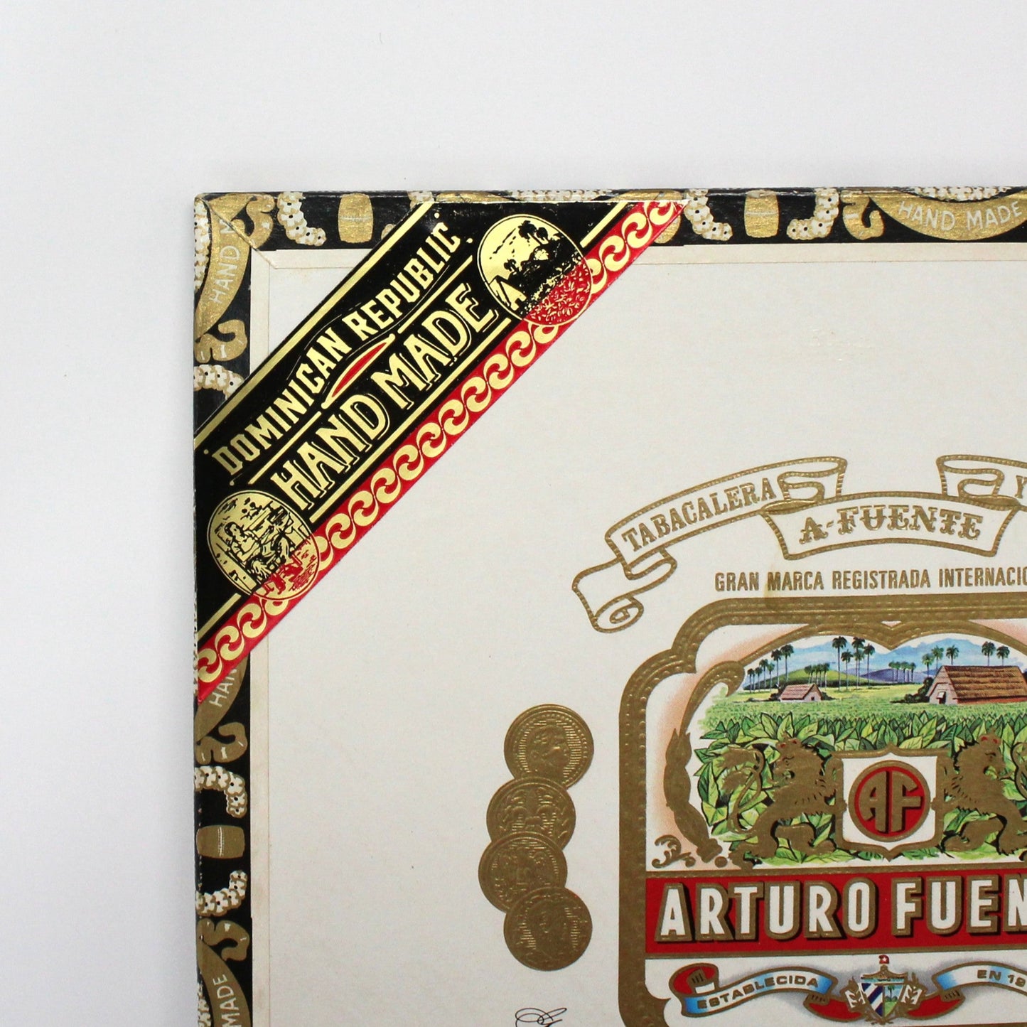 Box, Cigar Box, Arturo Fuente, Imported Maduro, Spanish Lonsdales, Wooden, Empty, Vintage