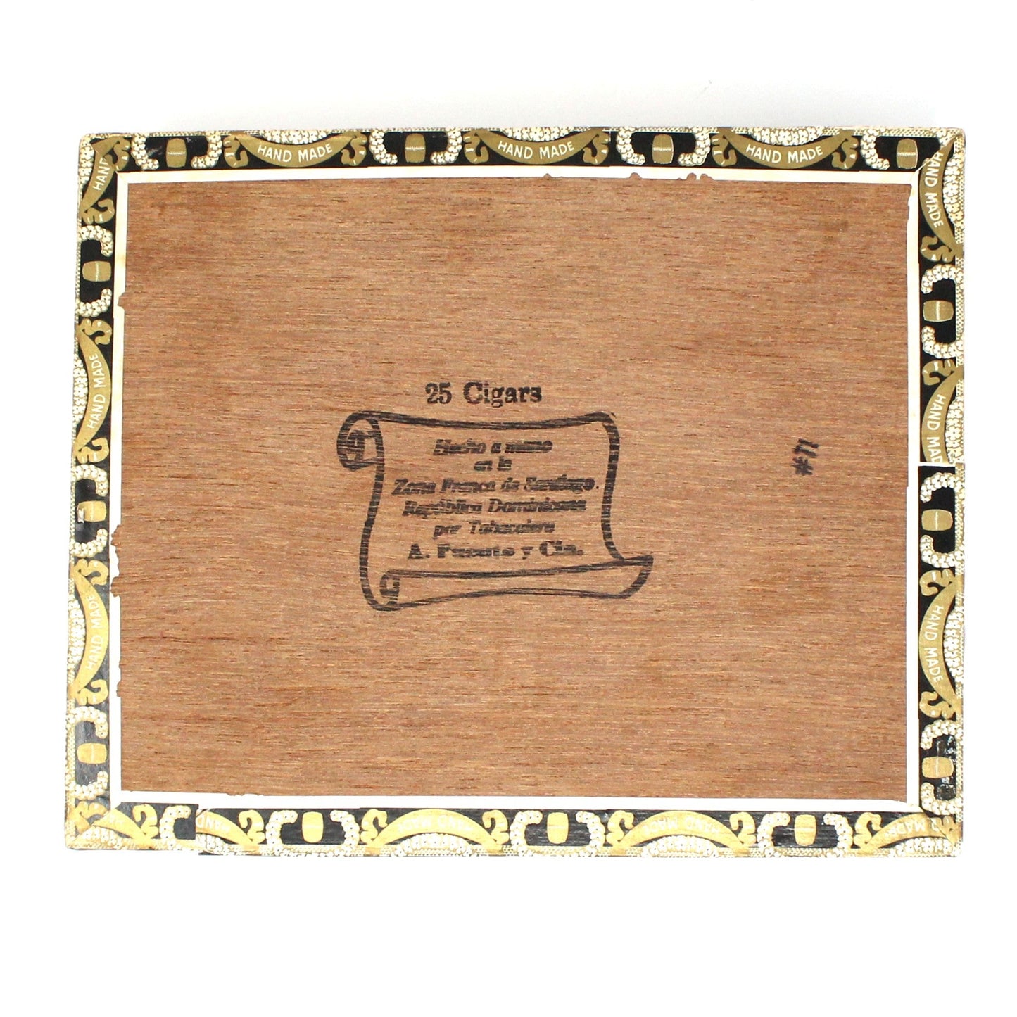 Box, Cigar Box, Arturo Fuente, Imported Maduro, Spanish Lonsdales, Wooden, Empty, Vintage