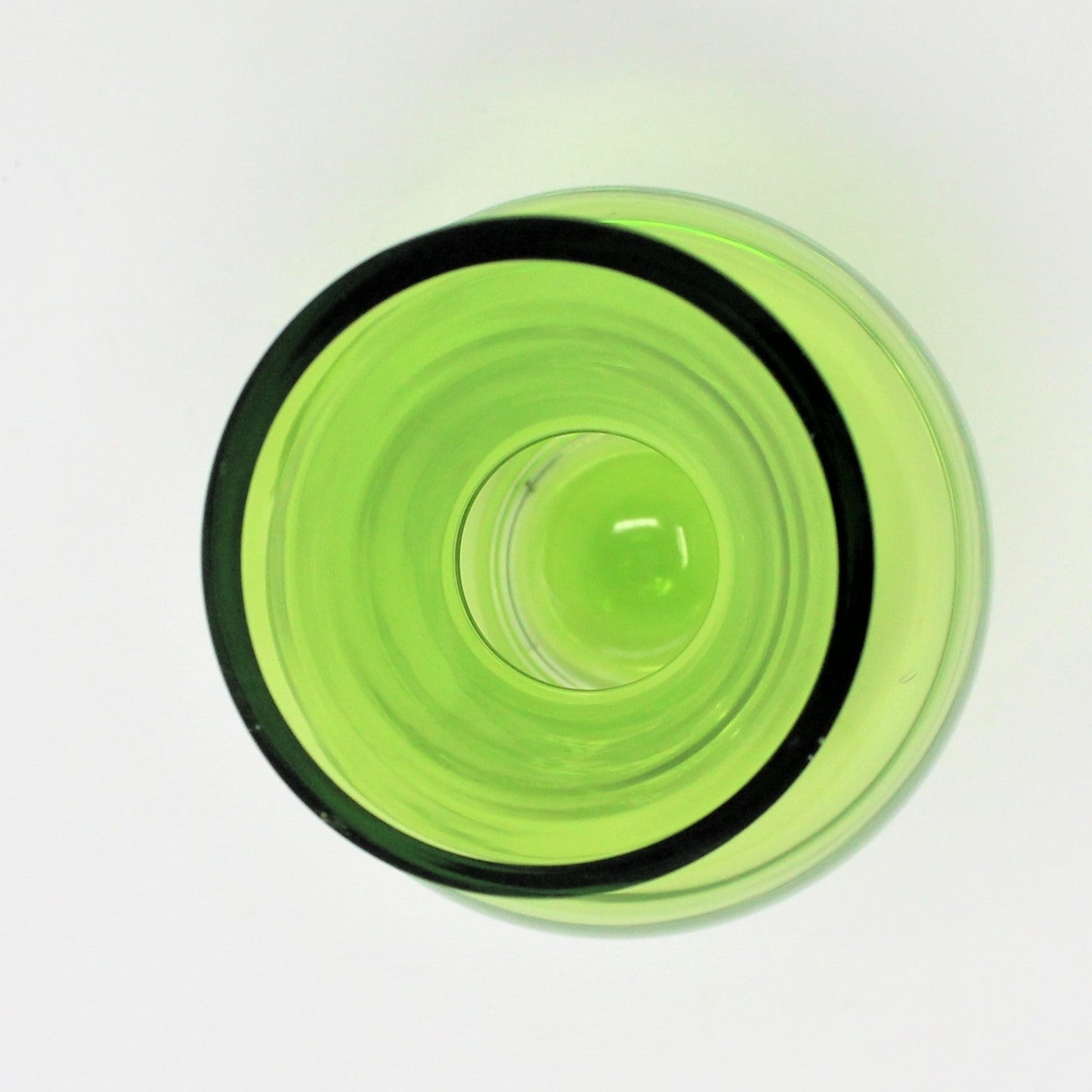 Vase, Dartington Fine Crystal, Hand Blown Urn Vase, Green Glass, Vintage, SOLD