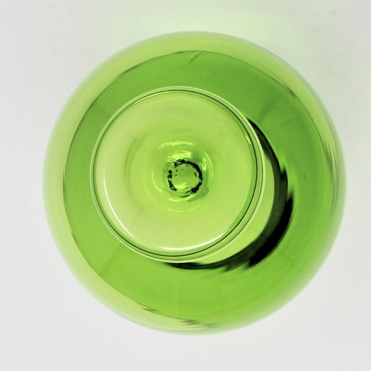 Vase, Dartington Fine Crystal, Hand Blown Urn Vase, Green Glass, Vintage, SOLD