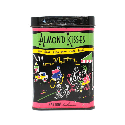 Tins, Gift Tin / Storage Box, Barton's Bonbonniere, Almond Kisses, French Parisienne Scene, Empty, Vintage
