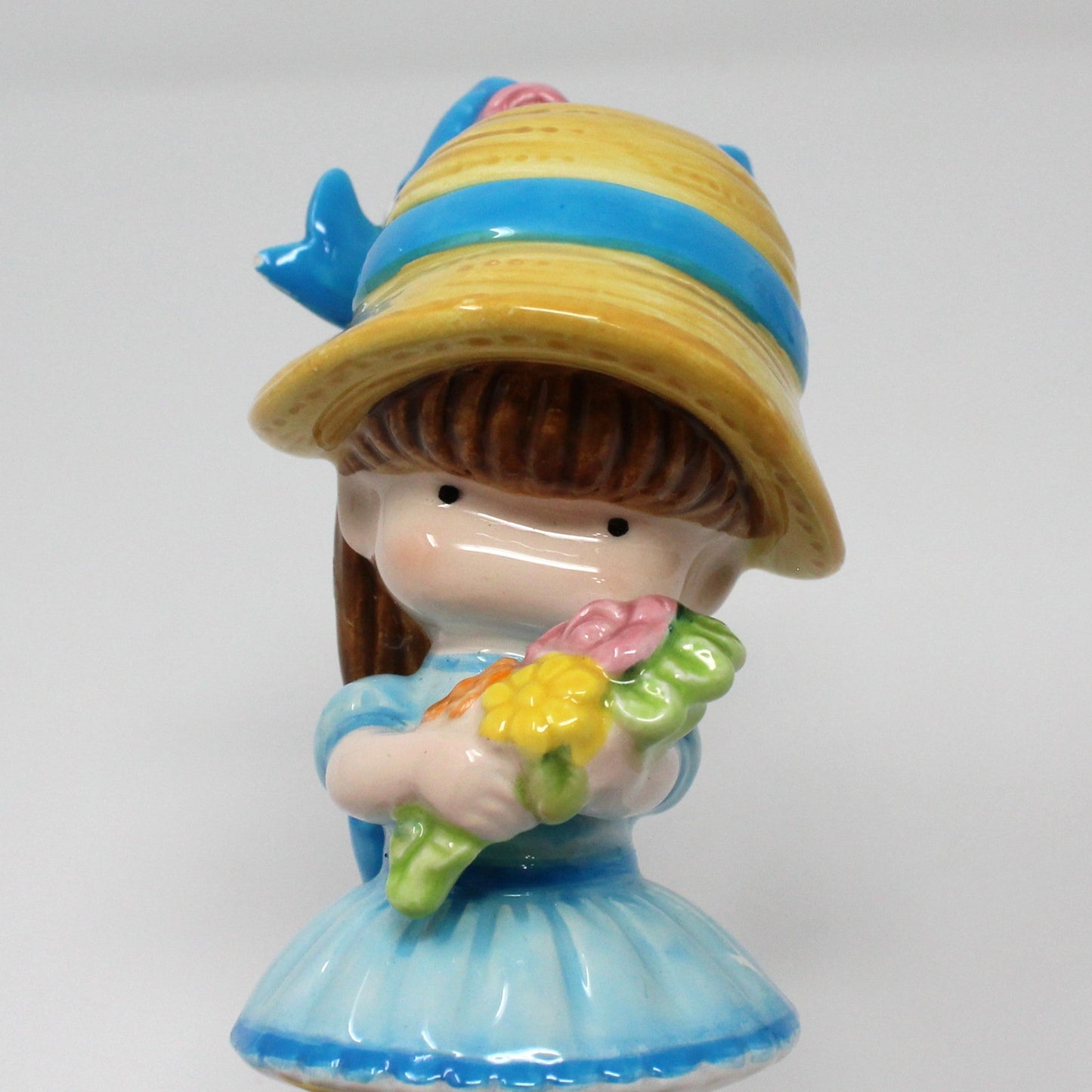 Figurines, Joan Walsh Anglund, Boy and Girl, 1981, Set of 2, Flower Girl, Teddy Bear Boy, Vintage
