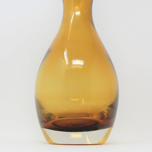Vase, Crate & Barrel, Diva Topaz / Amber Blown Glass, Poland
